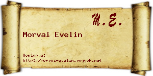 Morvai Evelin névjegykártya