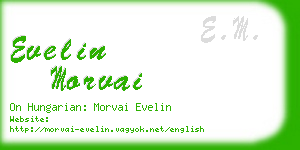 evelin morvai business card